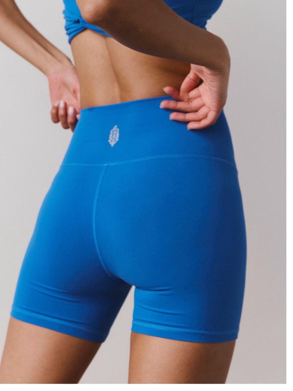 Free People Never Better Blue Biker Shorts